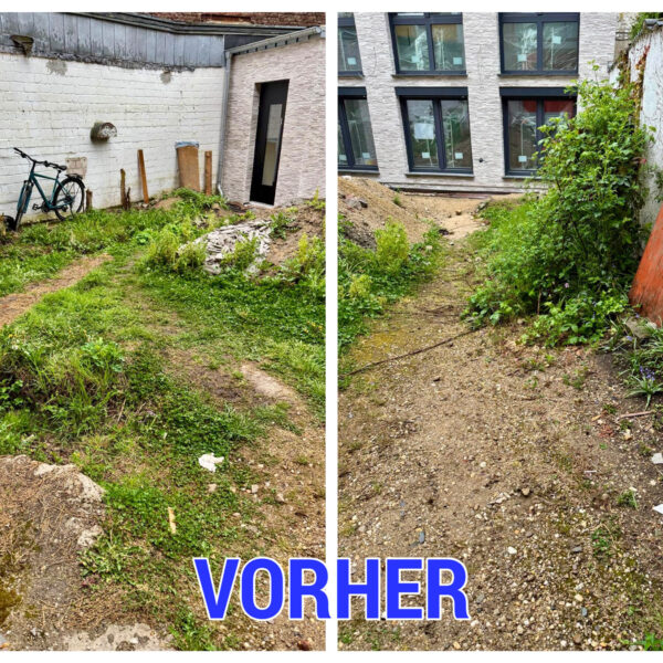 Pflasterarbeiten in einem Innenhof in Haaren