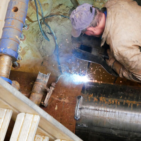 Stahlrohrvortrieb unter Bahnstrecke