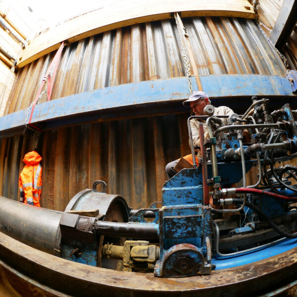 Stahlrohrvortrieb unter Bahnstrecke