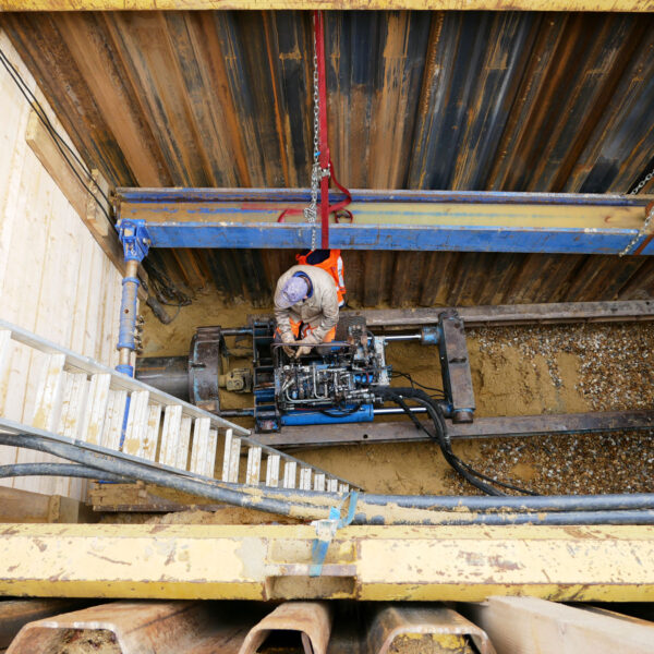 Stahlrohrvortrieb unter Bahnstrecke