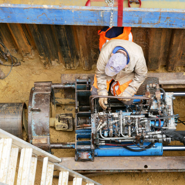Stahlrohrvortrieb unter Bahnstrecke