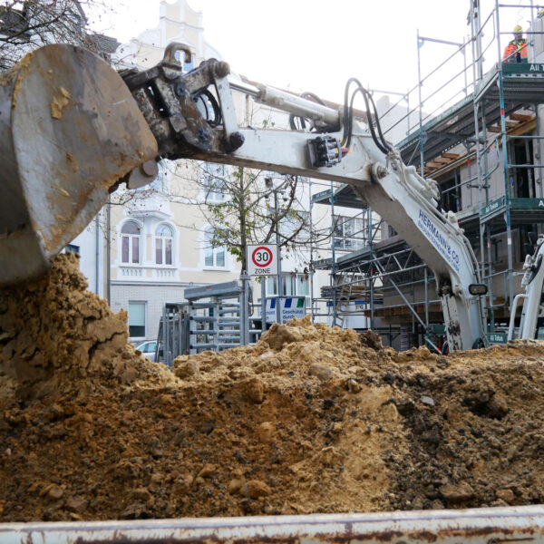 Ausführung von Arbeiten für die Versorgungsleitungen